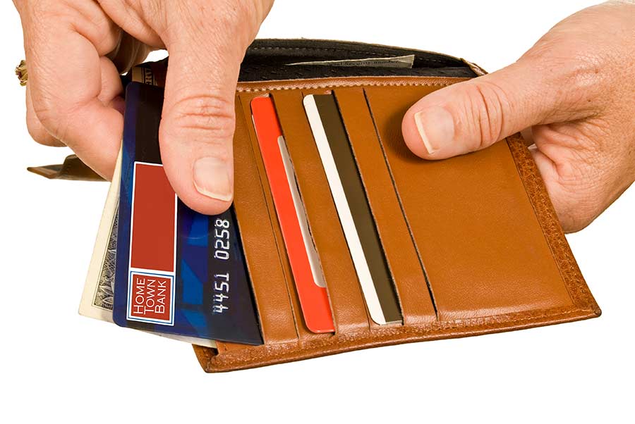 credit cards in wallet