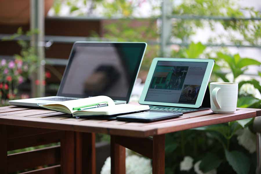 laptops on desks