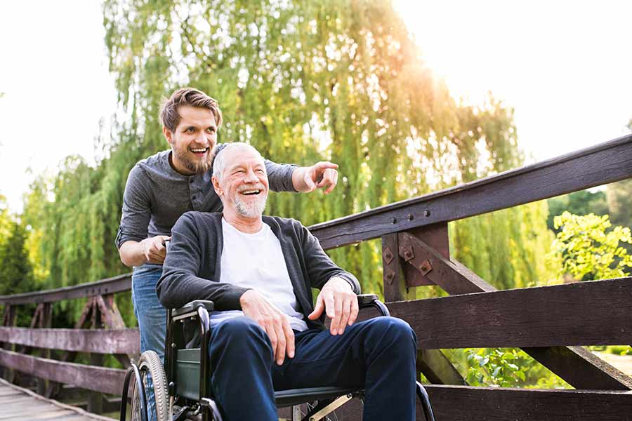 senior in a wheelchair