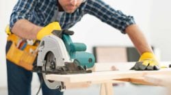 carpenter sawing