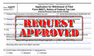 irs form 12277 appliciation for withdrawal of lien