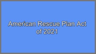 american rescue plan act tax changes